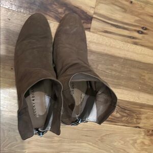 Lucky Brand Chestnut Leather Booties